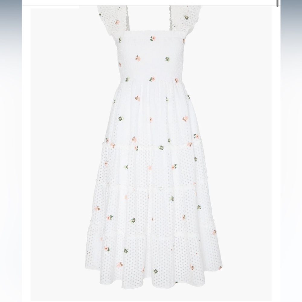 Hill House White Floral Dress